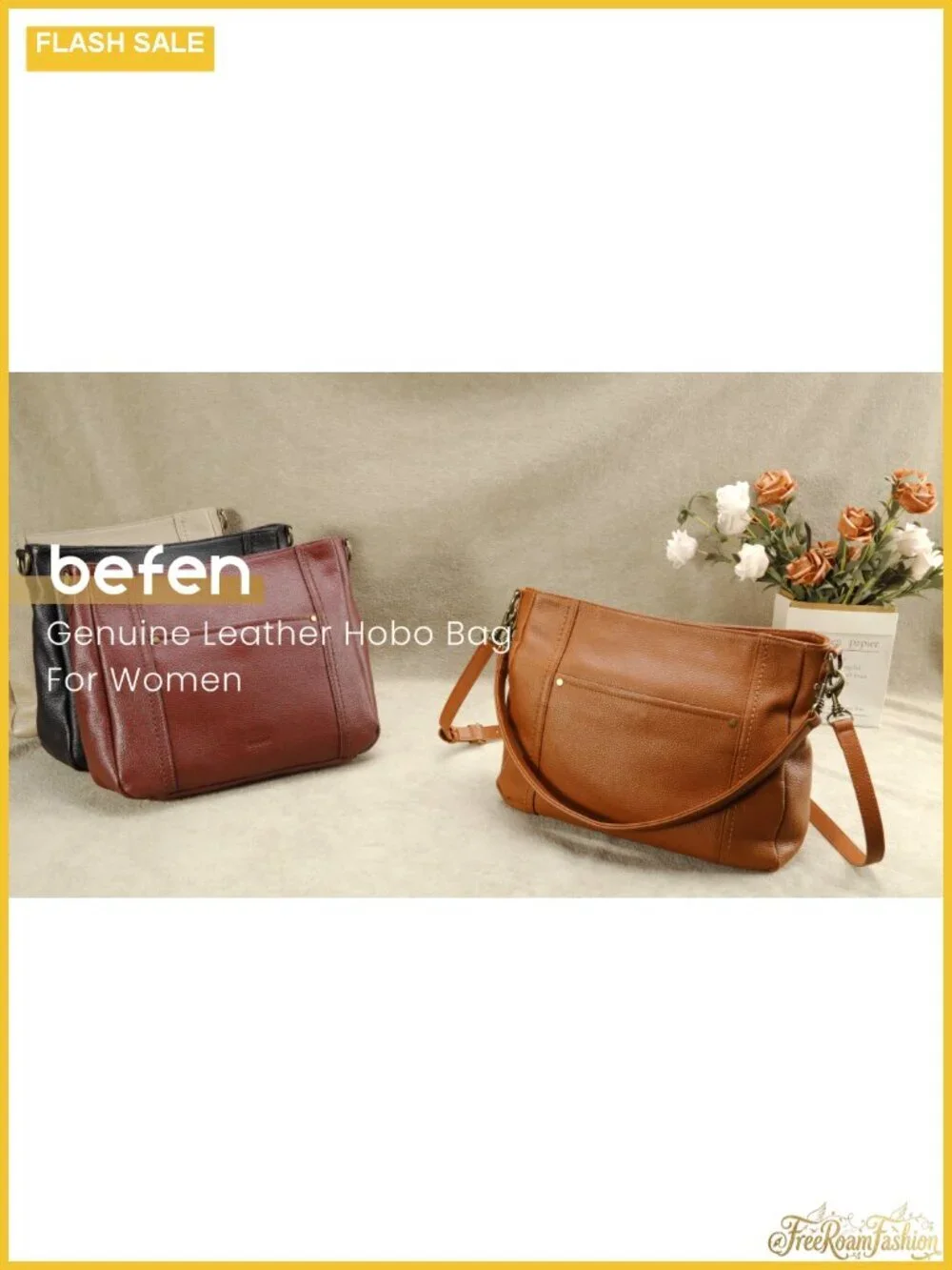 Genuine Leather Hobo Crossbody Bag Women Shoulder Purse Handbag